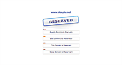 Desktop Screenshot of duepiu.net
